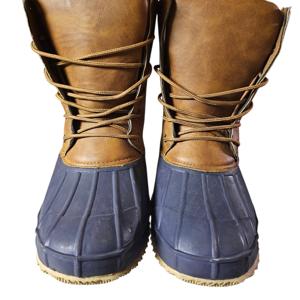 Torrid Brown and Blue Duck Boots